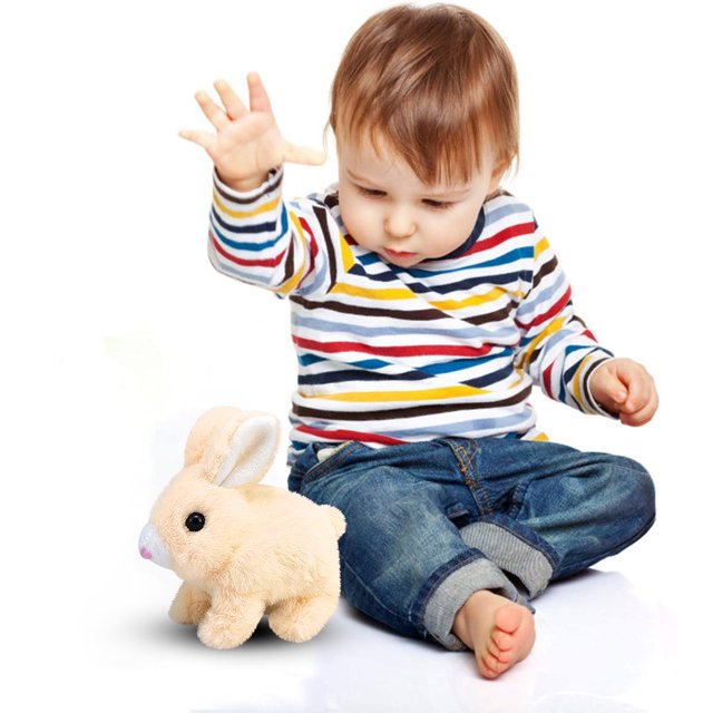 Riforla Walking and Talking Interactive Toys Electric Plush Rabbit Toys Educational Rabbit Toys Stuffed Animals Easter Bunny Dolls Easter Bunny Plush Educational Interactive Toys C
