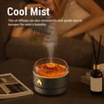 thumbnail image 3 of Colorful Flame Essential Oil Diffuser, Rainbow Flame 250 ML Ultrasonic 7 Changing Colors Quiet Aromatherapy Humidifier for Home Bedroom Office, Waterless Auto Off, Stable Flame, 3 of 7