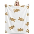 thumbnail image 2 of Cute Bear Dolls White -Fleece Blanket, 50"X40" in Throw Blanket for Bed Couch Sofa, Lightweight Breathable Decorative Bed Blanket, Fuzzy Soft Flannel Blankets for All Seasons, 2 of 6