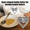 thumbnail image 2 of Pebbuoy 1 Set Cookie Cutter Stainless Steel Heart Cookie Mold Easy to Clean Versatile Baking Mold for Home Kitchen, 2 of 7