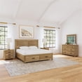 thumbnail image 3 of Bowery Hill Transitional New Zealand Pine Wood King Storage Bed in Natural, 3 of 15
