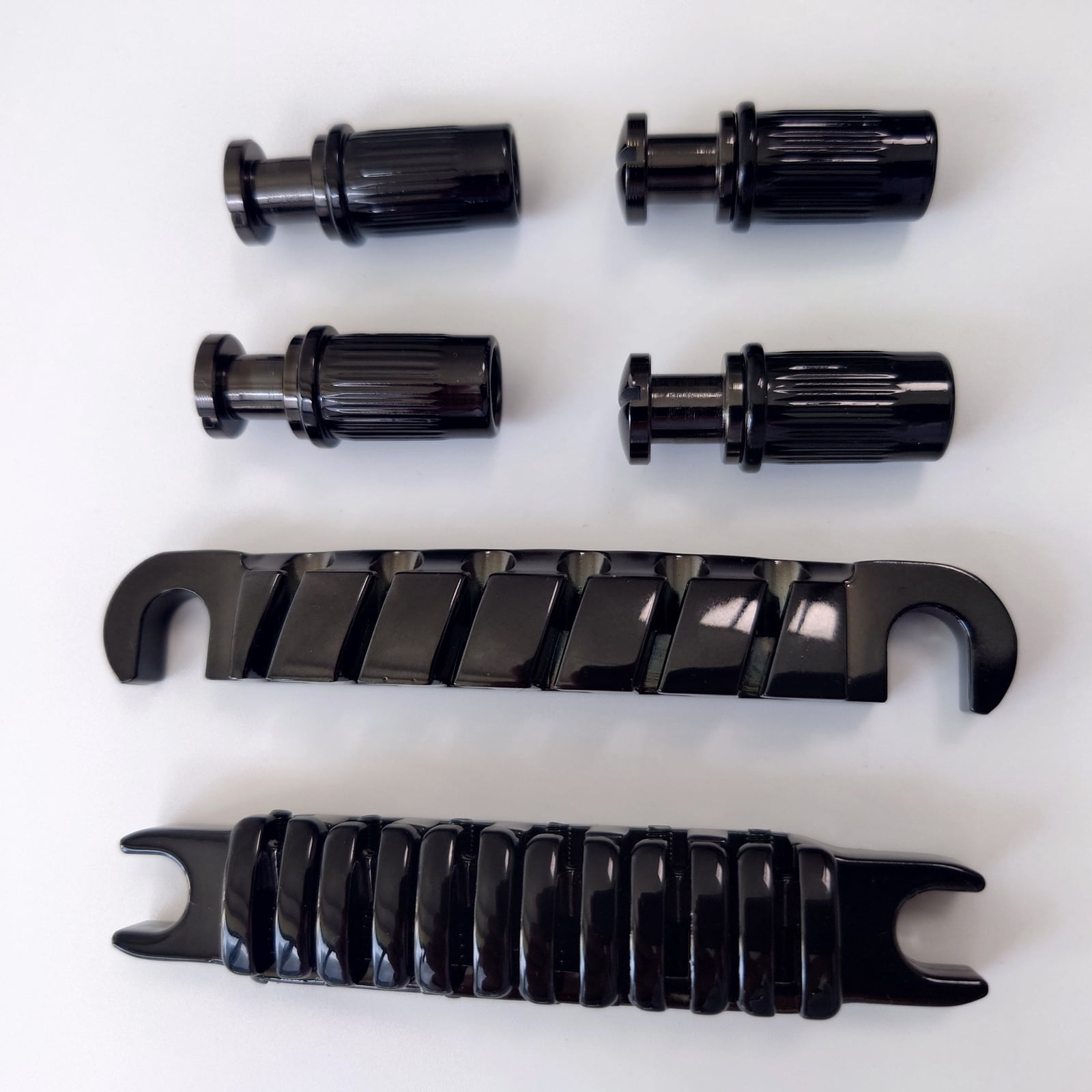 1 Set Tune-O-Matic Electric Guitar Bridge And Tailpiece Gold Black Chrome