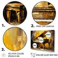 thumbnail image 3 of Designart "Jazzed Keys In Yellow And Black Piano II" Music Floater Framed Canvas Wall Art, 3 of 5