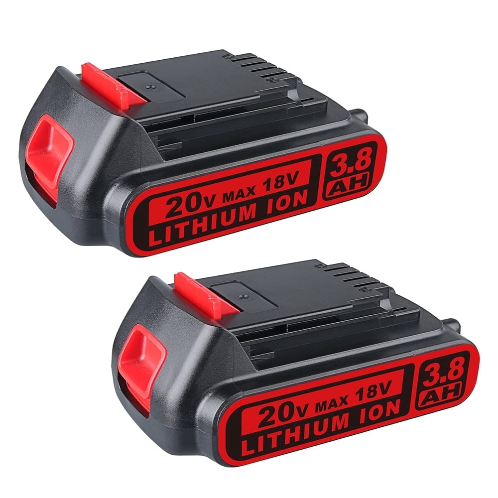 2PACK 20V 3.8AH Replacement for Black and Decker 20V Lithium LBXR20 LBXR2020-OPE LB20 LBX20 LBX4020 LB2X4020 LBXR2520