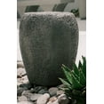 thumbnail image 3 of XBrand Versatile Natural Stone Outdoor MGO Round Stool/Table/Statue, 16.14 Inch Tall, Grey, 3 of 5