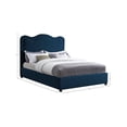 thumbnail image 3 of Meridian Furniture Felix Navy Linen Textured Fabric Full Bed, 3 of 8