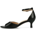 thumbnail image 2 of Journee Womens Jezzie Low Heel Ankle Strap Dress Sandals, Widths Available, 2 of 9
