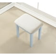 thumbnail image 3 of Roundhill Furniture 3 Piece Adult Modern Storage Drawers and Mirror Table Set Blue, 3 of 4