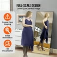 thumbnail image 3 of KFFKFF Full Length Floor Mirror 71'' x 31'' Free Standing Wall Mounted with Stand, 3 of 9