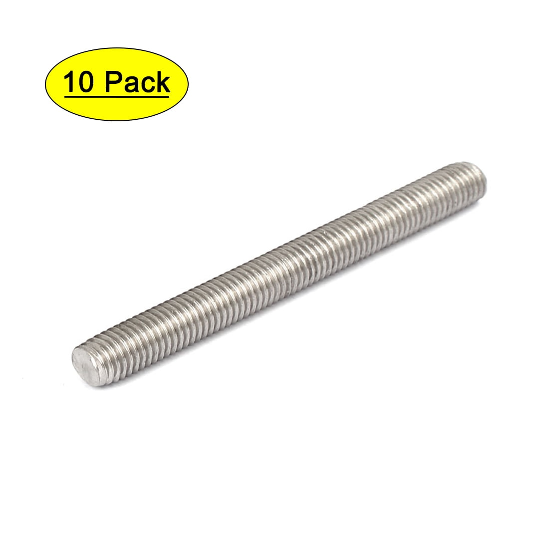 Details about   10mm x 100mm All Thread Threaded Rod Bar Grade #304 Stainless Steel Qty 1 Piece 