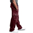 thumbnail image 4 of uikmnh Men's Solid Drawstring Elastic Waist Solid Pocket Pants Loose Sweatpants,Mens Sweatpants,Size M, 4 of 4