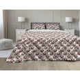 thumbnail image 1 of Crabs Comforter & Sham Bedding Set, Sea Animals Theme Illustration of Crabs on White Background Pattern Art Print, 3 pcs Duvet Set Microfiber Filling Quilt, 5 Sizes, Ruby and Grey, by Ambesonne, 1 of 4