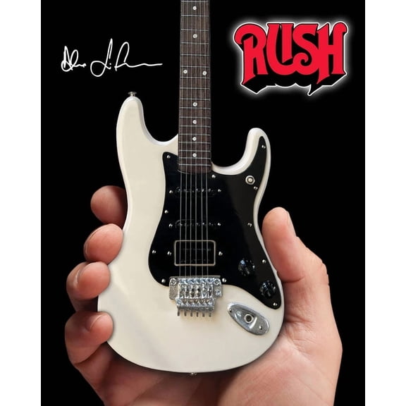 Axe Heaven Alex Lifeson Hentor Sportscaster Mini Guitar Replica Collectible AL-280