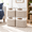Beige / Off-White-Cube - 11"x11"x11", variant on Storblarge Fabric Baskets For Shelves 3 Pack Decorative Linen Closet With Handles Organizing Shclothes Home Office 15x11x9.5inche