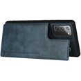 thumbnail image 4 of Galaxy Note 20 Wallet Case with Card Holder, Luxury PU Leather Kickstand Card Slots,Double Magnetic Clasp and Flip Wrist Strap Multi-Function Case for Samsung Galaxy Note 20 6.7",Blue, 4 of 13