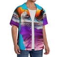 thumbnail image 4 of Fotbe Lizard With Sunglasses Colorful print Short Sleeve Button Down Shirts for Men Casual Summer Beach Wrinkle Free Shirt-Medium, 4 of 7