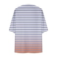thumbnail image 4 of AherBiu Womens Cardigans Lightweight 3/4 Sleeve Striped Open Front Cardigans Fall Trendy Casual Outerwear, 4 of 5