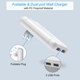 thumbnail image 2 of Cargador de pared USB OKRAY 5 V/3 A con dos puertos USB-A, paquete de 3, color blanco, 2 of 7