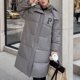 thumbnail image 5 of Chaqueta y abrigos casuales con capucha de manga larga para mujer, moda, con cremallera, manga larga, largo medio, hasta la rodilla, de algodón grueso para invierno, abrigo para mujer, 5 of 6