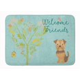 thumbnail image 1 of Carolines Treasures BB7642RUG Welcome Friends Yorkie Natural Ears Machine Washable Memory Foam Mat, 1 of 4
