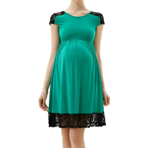 Glow & Grow Maternity Lace Insert Skater Dress