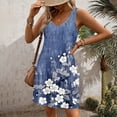 thumbnail image 6 of Odbmxy Women's Mini Dress Sleeveless Women Sun Dresses Cute Tank V-Neck Party Floral Relaxed Fit Dresses,Blue XL, 6 of 7