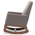 thumbnail image 1 of Baxton Studio Yashiya Chaise à Bascule Moderne Rétro en Tissu, Bois, Gris, 1 of 5