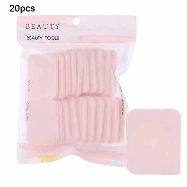 Worallymy Latex Cosmetic Puff Set Mujer Belleza Esponja Blender Wedge Maquillaje Accesorio 20 piezas CXT022 y Square Worallymy JD735807766