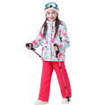 thumbnail image 5 of BGX Girls Ski Jacket Waterproof Insulated Warm Winter Snow Coat With Hooded Snowboard Skiing Jackets for Kids(10-11 Years, White Splash-ink), 5 of 6