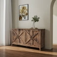 thumbnail image 2 of ALEAVIC Buffet Cabinet 59" Sideboard with 4 Doors and 4 open Shelves, Farmhouse Coffee Bar Cabinet, Wood Grain, 2 of 5