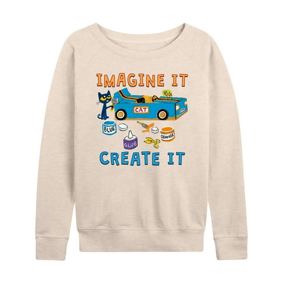 Pete The Cat - Imagine It Create It Race Car - Women's Lightweight French Terry Long Sleeve Shirt