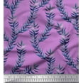 thumbnail image 1 of Soimoi Purple Cotton Cambric Fabric Laurel Leaves Print Fabric by the Yard 42 Inch Wide, 1 of 3