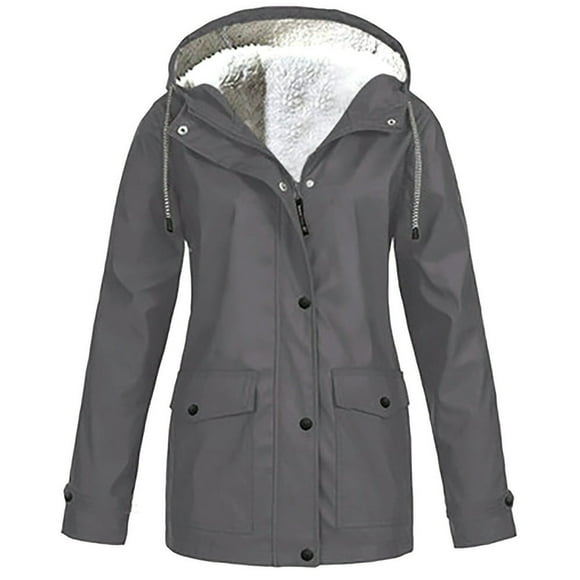 Pejock Women‘s Thickened Down Jacket Women‘s 2023 Oversized Warm Winter Coats Thick Sherpa Fleece Long Hooded Puffer Jackets Outerwear Mid Length Windproof Heavy Jackets with Pockets