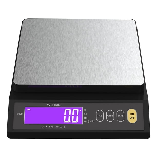 Báscula Digital Báscula Eléctrica Recargable 0,1 G Báscula de Cocina Conteo de Tara Apagado Automático Conversión de Unidad 10 Kg 1 G
