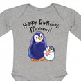 thumbnail image 4 of Inktastic Happy Birthday, Mommy- Cute Penguins Boys or Girls Long Sleeve Baby Bodysuit, 4 of 5