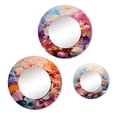 thumbnail image 2 of Designart "Coastal Shell Splendor" Seashell Round Mirror Set Of 3 - Farmhouse multicolor Round Office Wall Mounted Mirror Set, 2 of 5