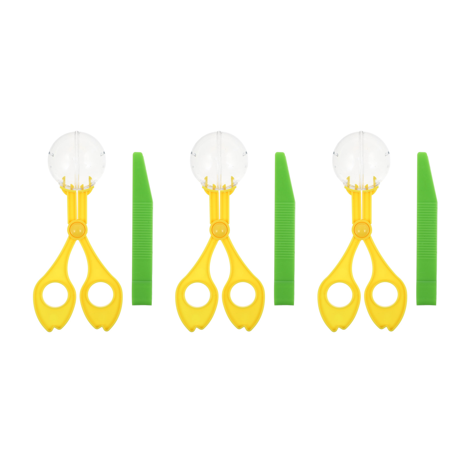 3 Sets Children Scissor Clamp with Tweezers Bug Inset Catcher Outdoor Exploring Tool Kit