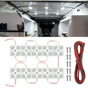 Nilight 40Leds Van Interior Light Kits 12V White Led Ceiling Lighting Kits for Truck Van RV Boats Caravans Trailers