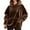 Brown, variant on Horkkom Hoodies for Women Velour Hooded Sweatshirts Long Sleeve Pullover Sweatshirt Soft Casual Velvet Hoodies with Pockets