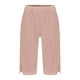 thumbnail image 4 of Pantalones Cortos Casuales de Color Sólido Capri, Mezcla Cómoda de Poliéster para el Hogar Y el Uso Diario, 4 of 9