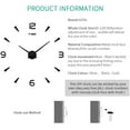 thumbnail image 3 of HOARBOEG 3D Diy Wall Clock Decor Sticker Mirror Frameless Large Diy Wall Clock Kit for Home Living Room Bedroom office Decoration, 3 of 8