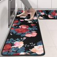 thumbnail image 2 of Kitchen Rugs Sets Of 2,Pioneer Flower Floral Print Pattern Anti Fatigue Kitchen Mat Rugs Non Slip Washable,Decorative Kitchen Floor Mats for Kitchen,Sink,Laundry,17"x47"+17"x47", 2 of 5
