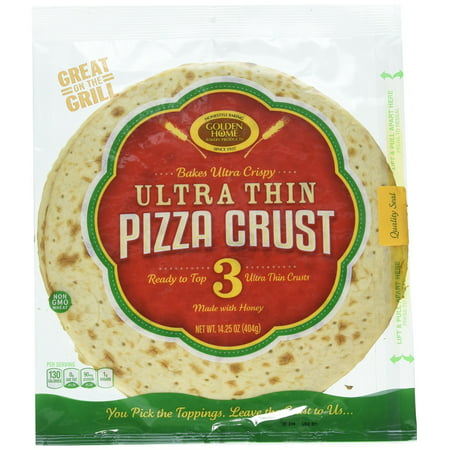 Golden Home Ultra Thin 3 Piece Pizza Crust, 14.25 Ounce (Best Thin Crust Pizza In San Diego)