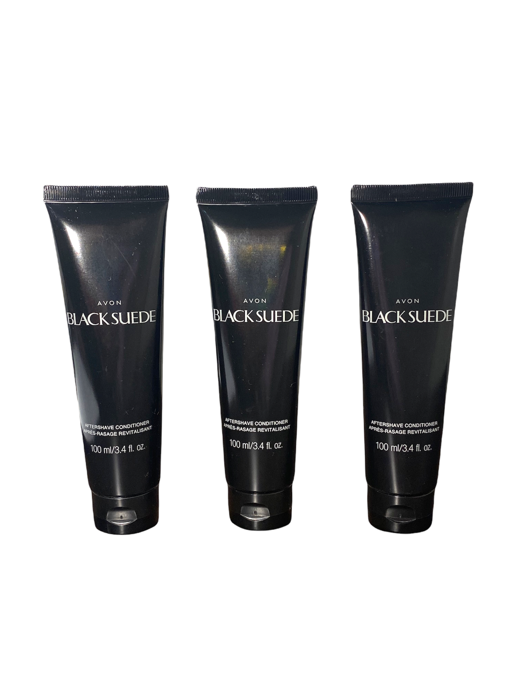 3PCK Avon Black Suede Alcohol Free With Aloe After Shave Conditioner