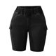 thumbnail image 4 of Pantalones cortos vaqueros de verano de cintura alta para mujer: pierna recta, estilo informal, poliéster y algodón, cintura elástica, tallas S-XL, 4 of 4