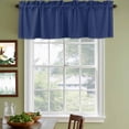 thumbnail image 3 of Navy Blue Pure Color Curtain Valances for Windows, Kitchen Valance Window Treatments Panel 2 Pack, Aesthetics Contemporary Luxury Rod Pocket Short Curtains for Bathroom Bedroom 54 x 18 Inch, 3 of 8