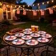 thumbnail image 1 of Sktrjpolfis Patriotic Disposable Paper Plates, 7 Inch 24-Count USA Star Print for 4th of July BBQ, 1-Pack, 1 of 5