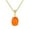 Orange, variant on Bling Jewelry Womens Classic Gemstone Oval Orange Opal Pendant Necklace in Rose Gold Sterling Silver