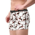 thumbnail image 2 of Balery Christmas Plaid Moose Calzoncillos bóxer para hombre, ropa interior de algodón suave y transpirable con cinturilla de nailon-XX-Large, 2 of 5
