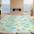 thumbnail image 2 of Design&I 4'x6' Washable Area Rug Classroom Creatures Underwater Themed Decorative Ocean Whale for Home Office, Under Desk, Snag-Free Skid-Resistant Medium, 2 of 7